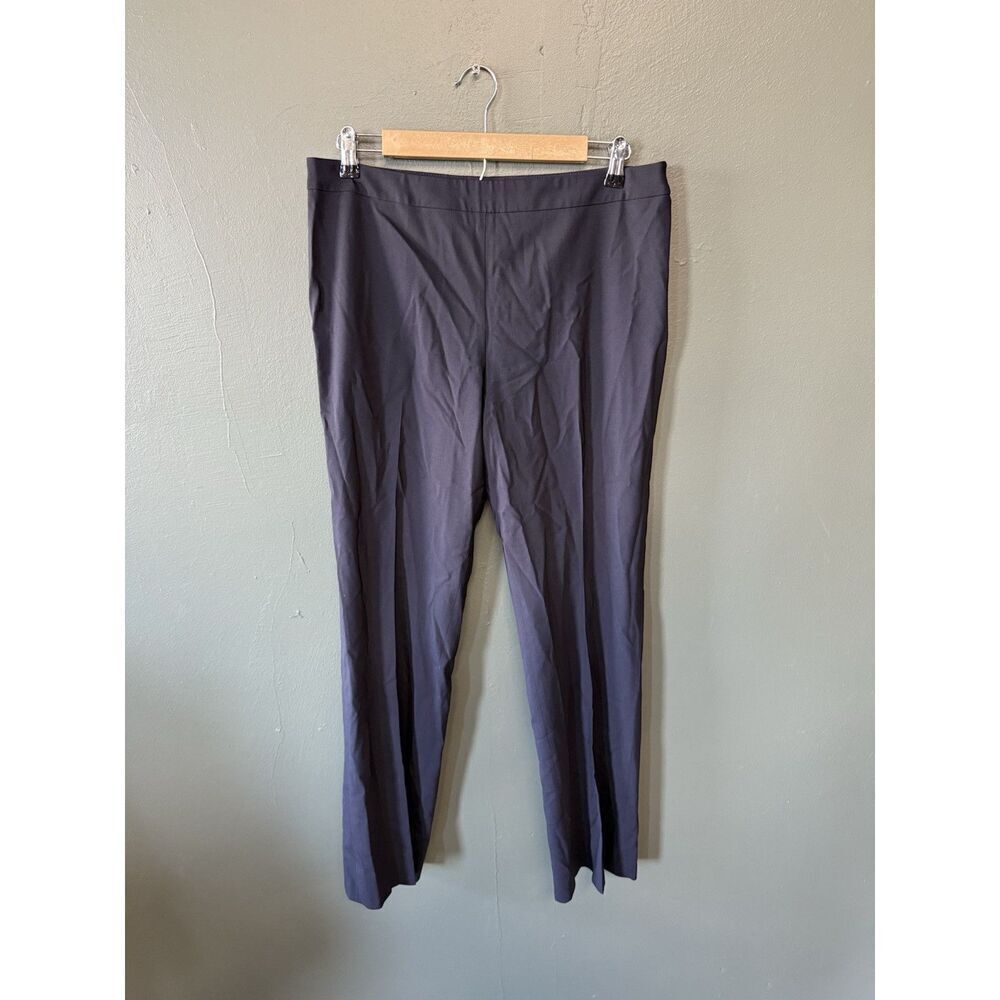 Hugo Boss Womens Blue Pull On Cropped Pleated Pants Size 8
